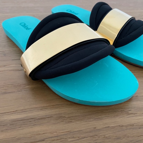 Chloé Embellished Neoprene Slides, EU39 - Picture 9 of 13